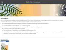 Tablet Screenshot of earthfirstinnovations.com